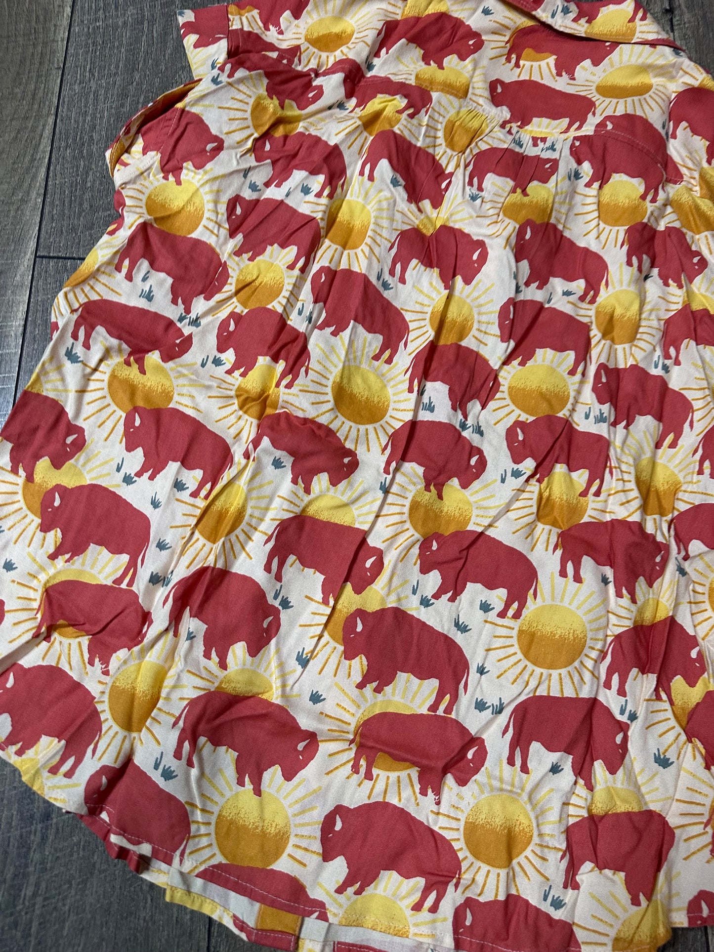 Cotton Rye Button Down Bison Top