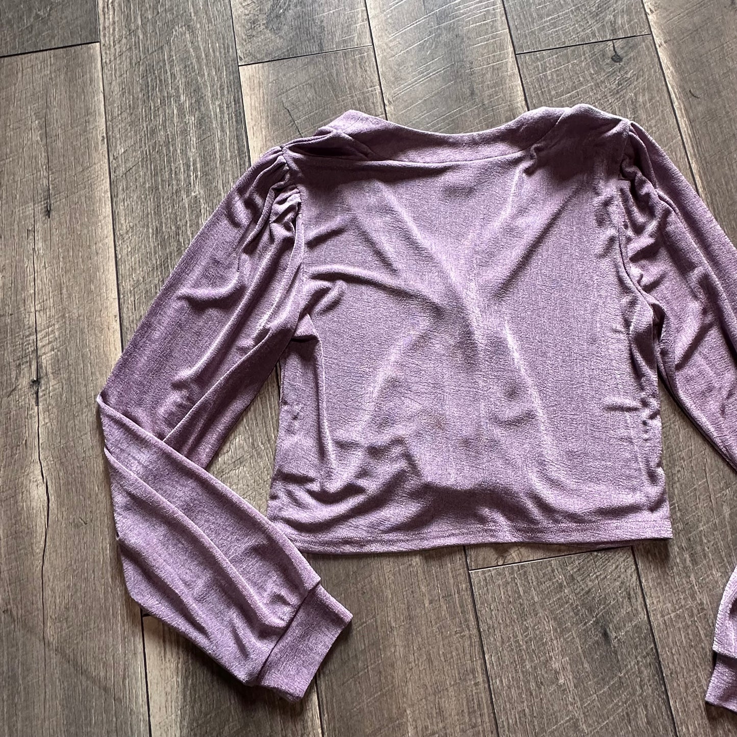 Sew in Love Purple Crop Button Down (new without tags)