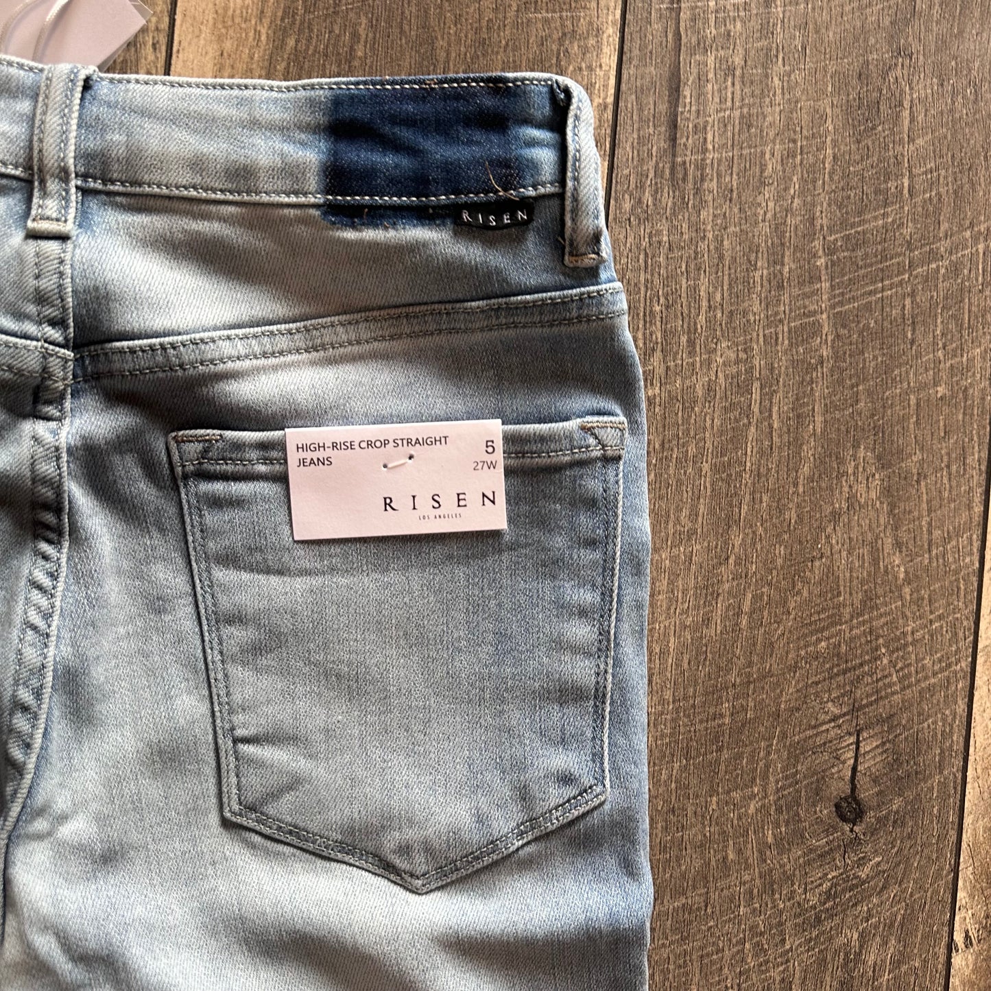 Risen Hi Rise Crop Straight Jeans