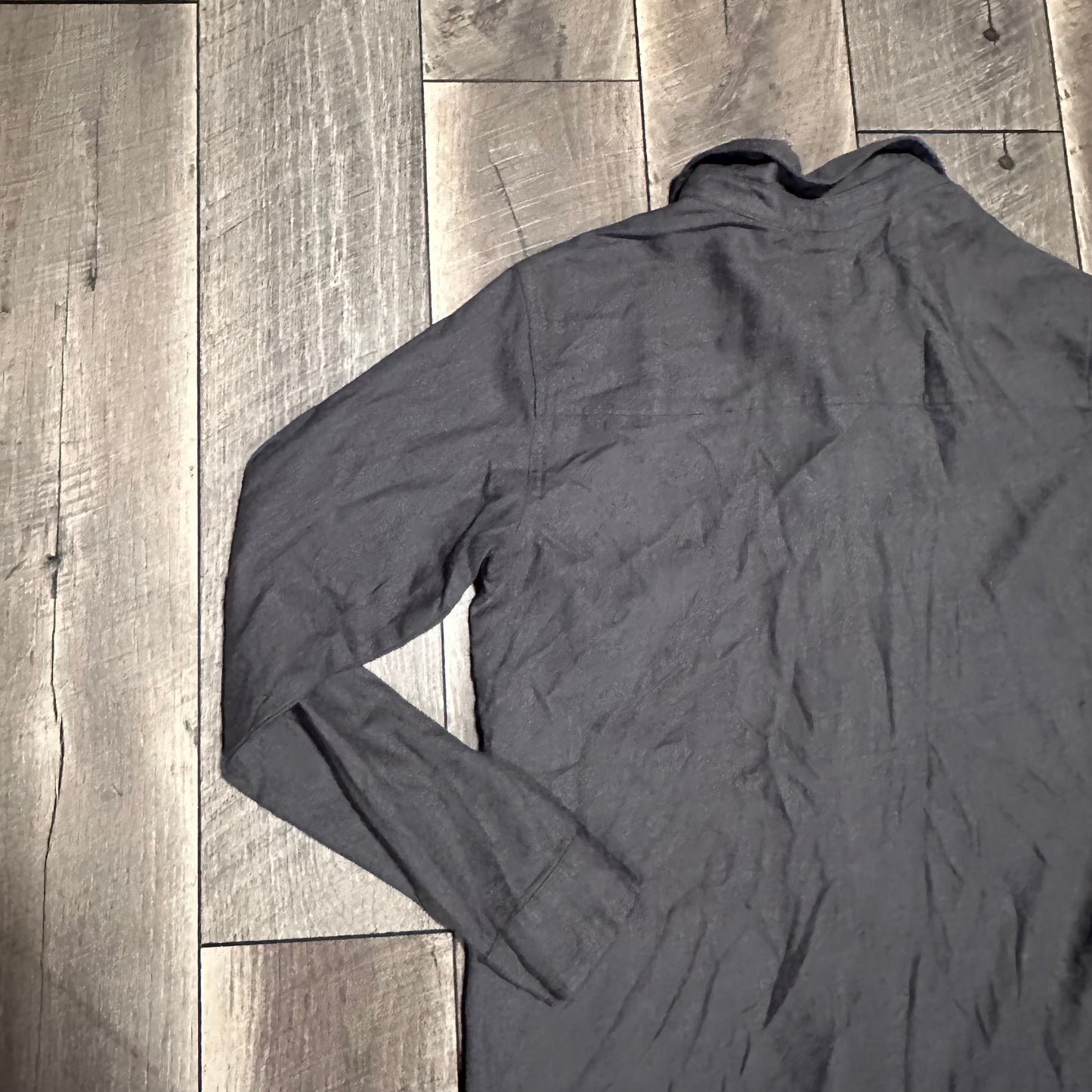 Abercrombie Grey/Green Soft Boyfriend Fit Button Down