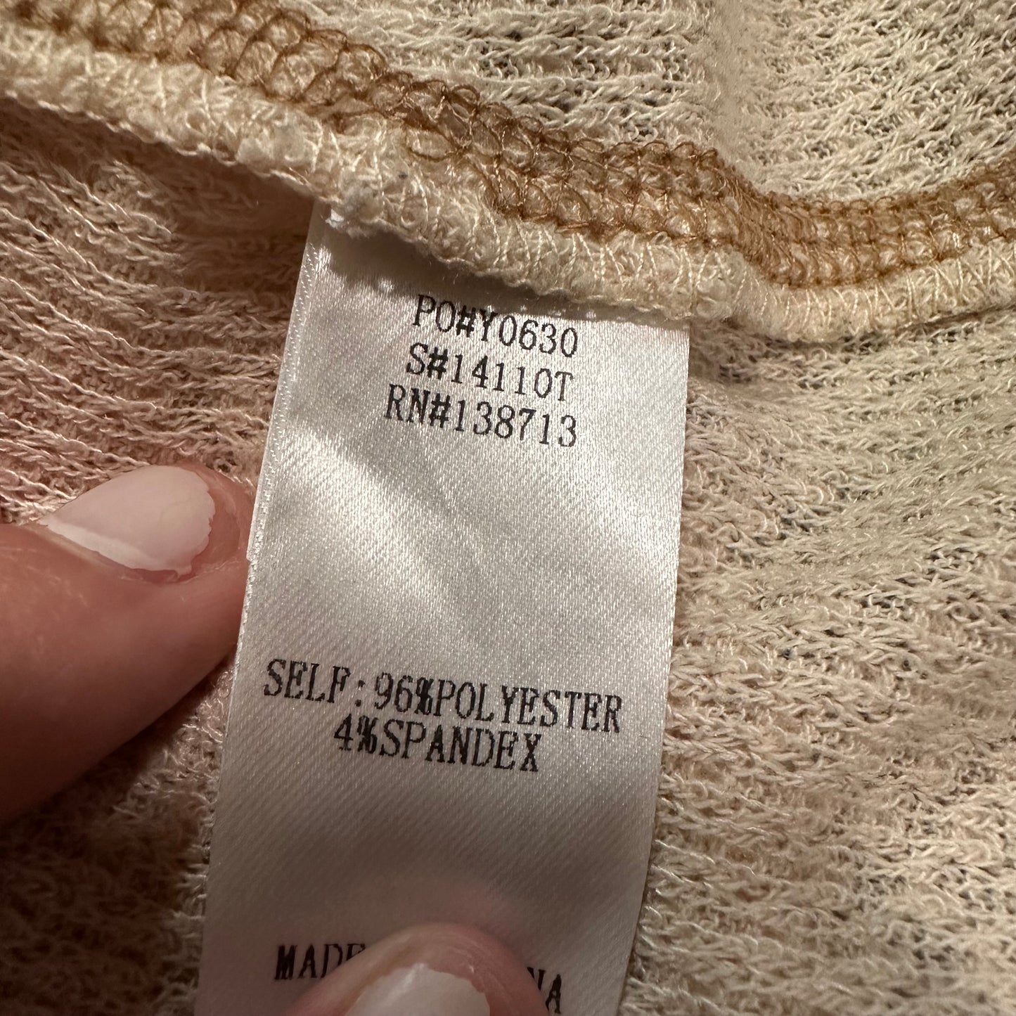 Alyssa Nicole Waffleknit Long Sleeve Top