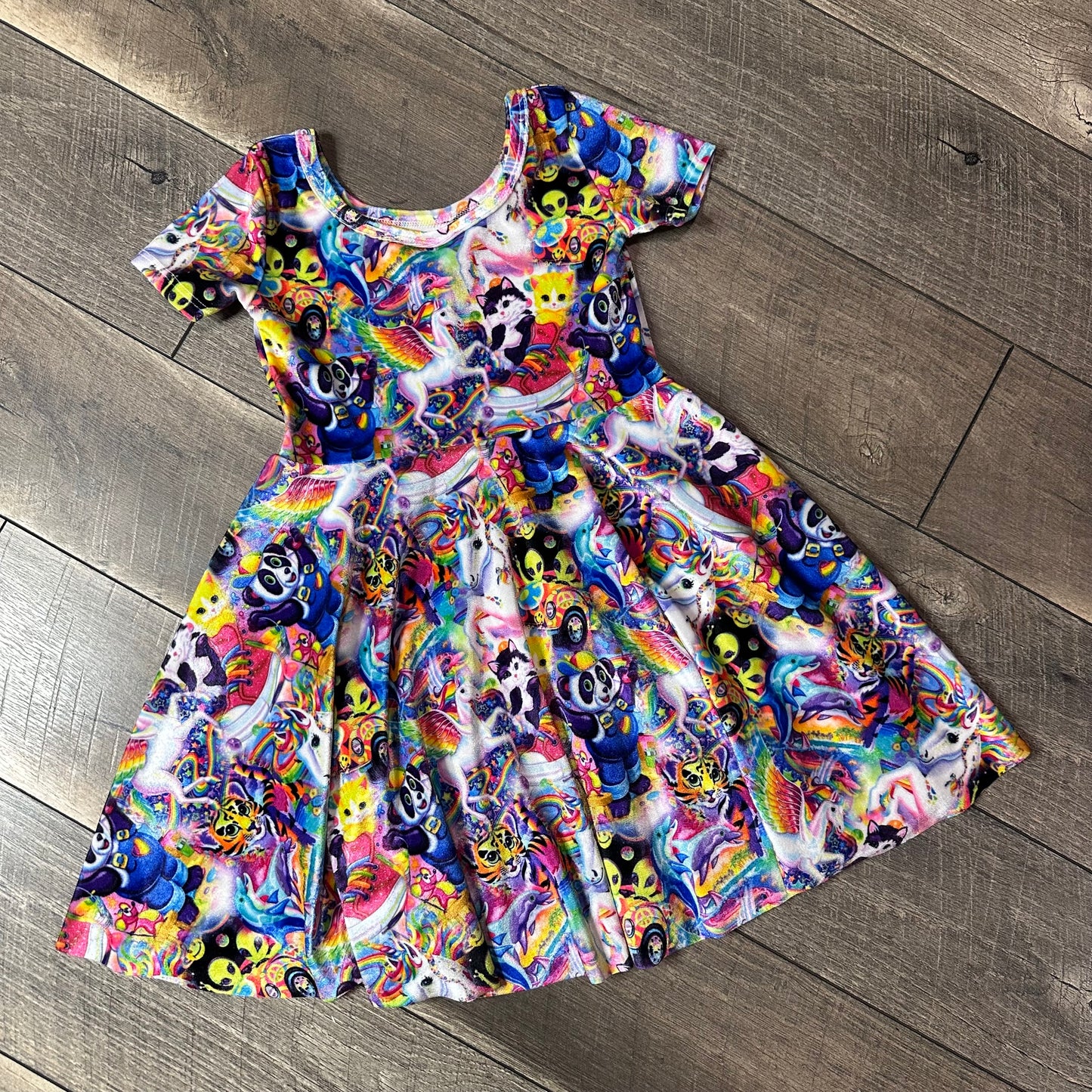 Wild Rich Kids Lisa Frank Crushed Velour Dress