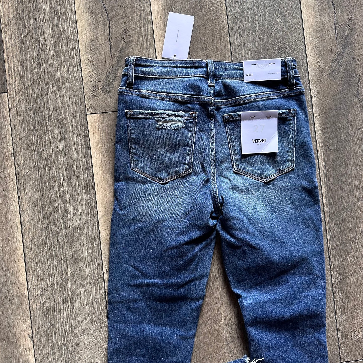 Vervet Buttonfly Distressed Skinny Jeans