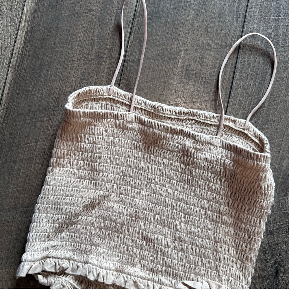 Abercrombie Smocked Crop Tank