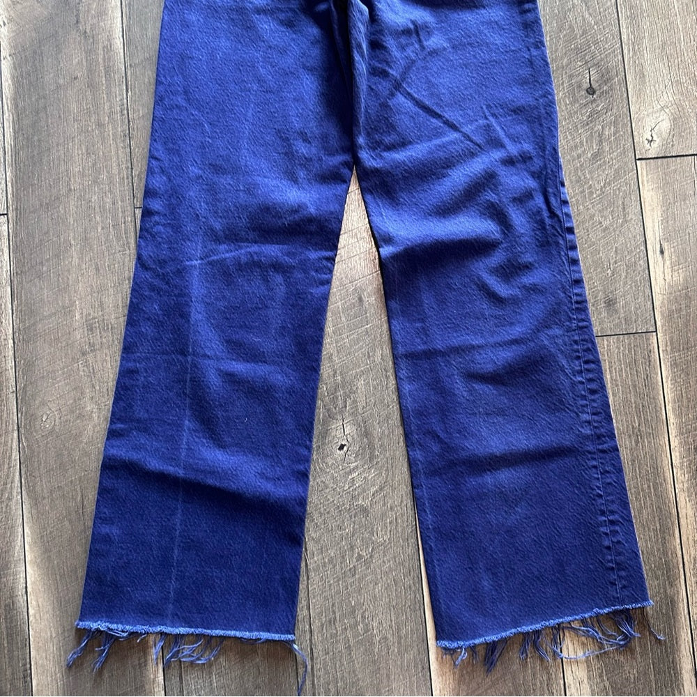 Zara Purple Hi Rise Wide Leg Jeans