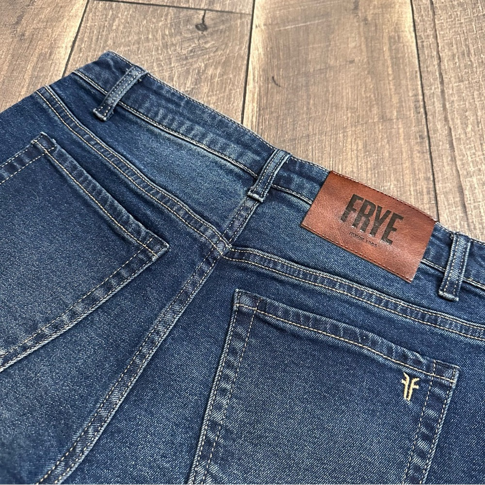 Frye Hi Rise Raw Hem Denim Shorts