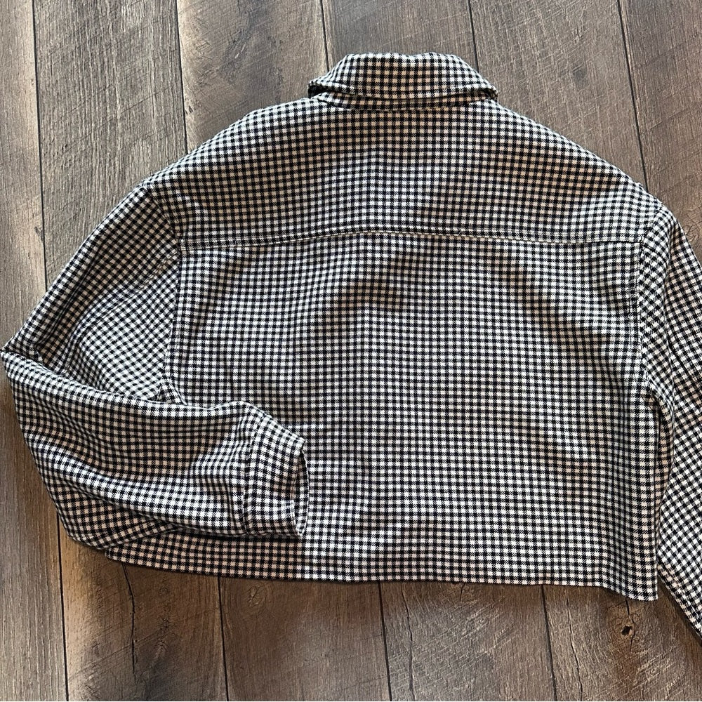 Truth by Republic Plaid Cropped Button Down Jacket