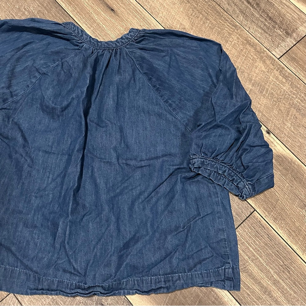 H&M Soft Denim Short Sleeve Top