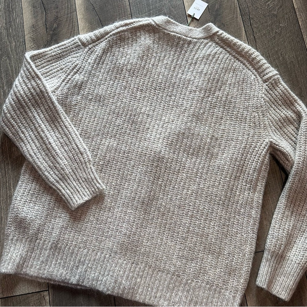 AE77 Oversized Button Down Sweater