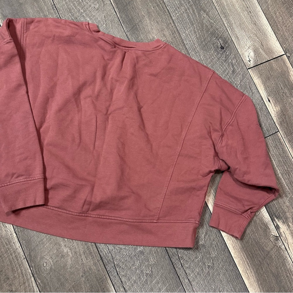 Flx Mauve Crop Pullover Sweatshirt