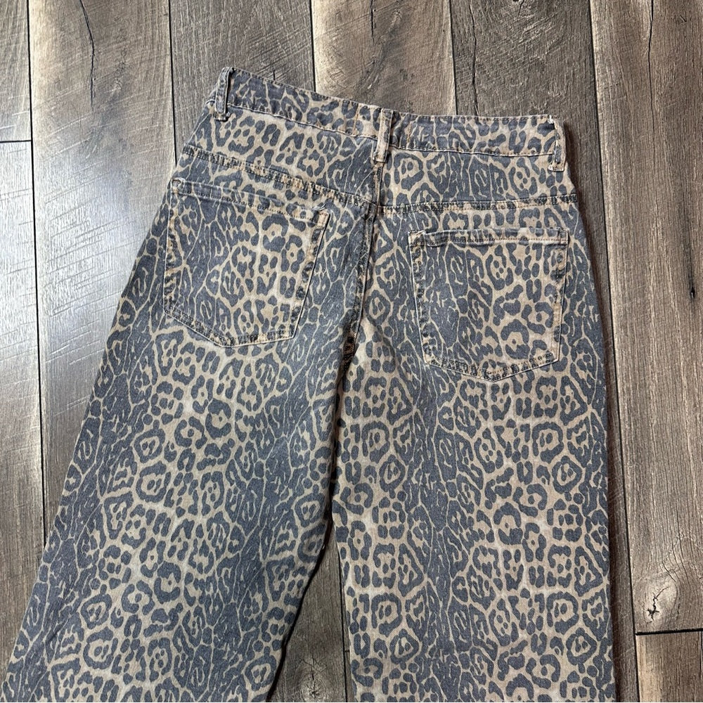 Disclosure Leopard Wide Leg Jeans