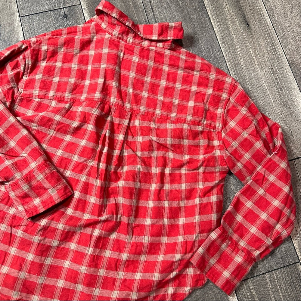 American Eagle Plaid Oversized Button Down