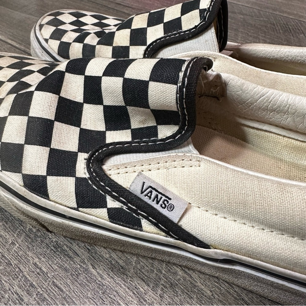 Vans Checkered Low Top Slip On Shoes
