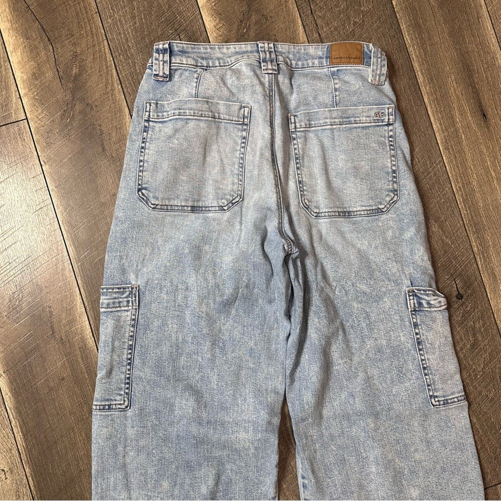 American Eagle Super Hi Rise Baggy Wide Leg Jeans