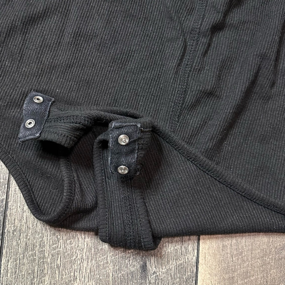 American Eagle Black Ribbed Bodysuit