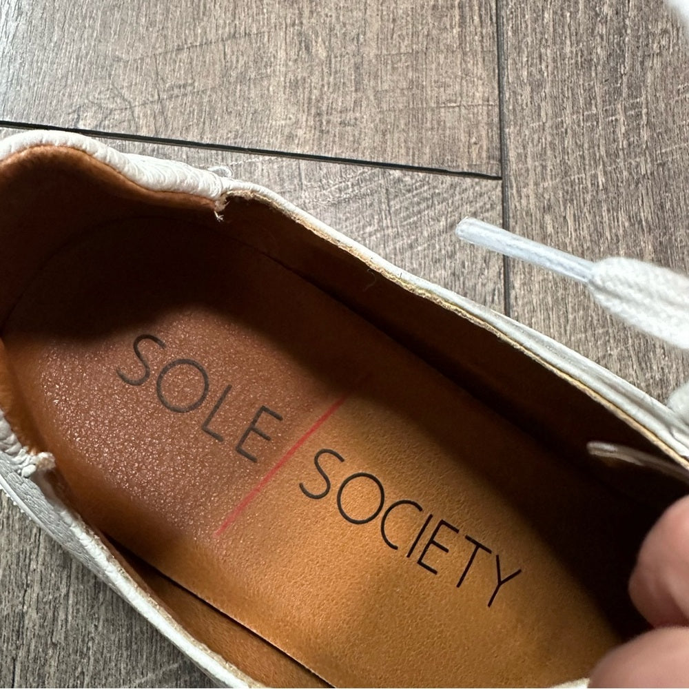 Sole Society White Lace Sneakers
