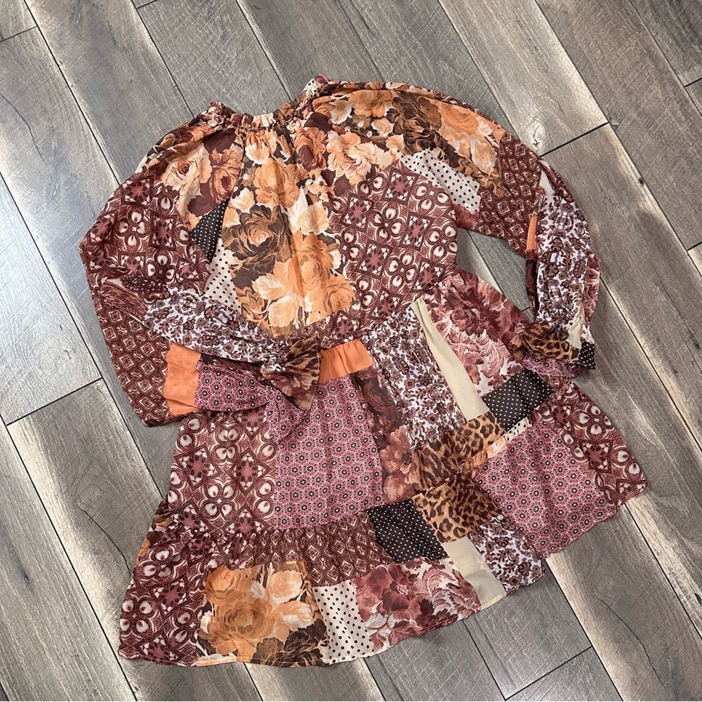 Dress Forum Boho Tie Waist Mini Dress