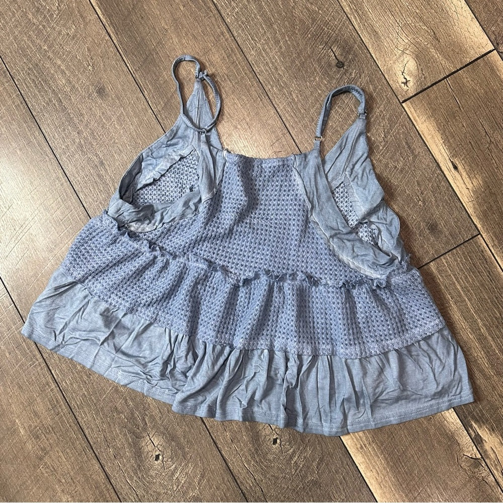 POL Waffleknit Crop Tank Top