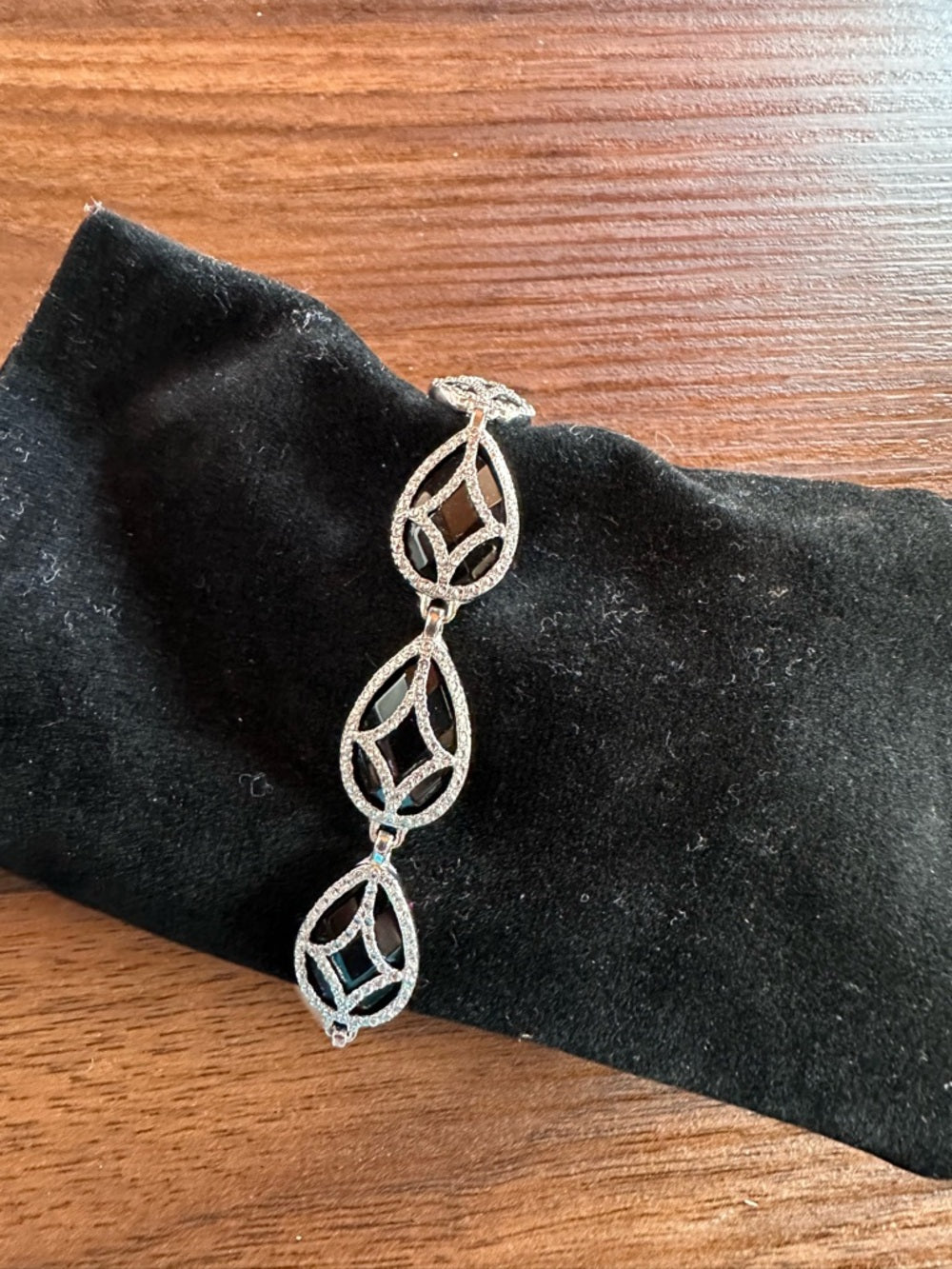 .925 Sterling Silver & Black Onyx Bracelet