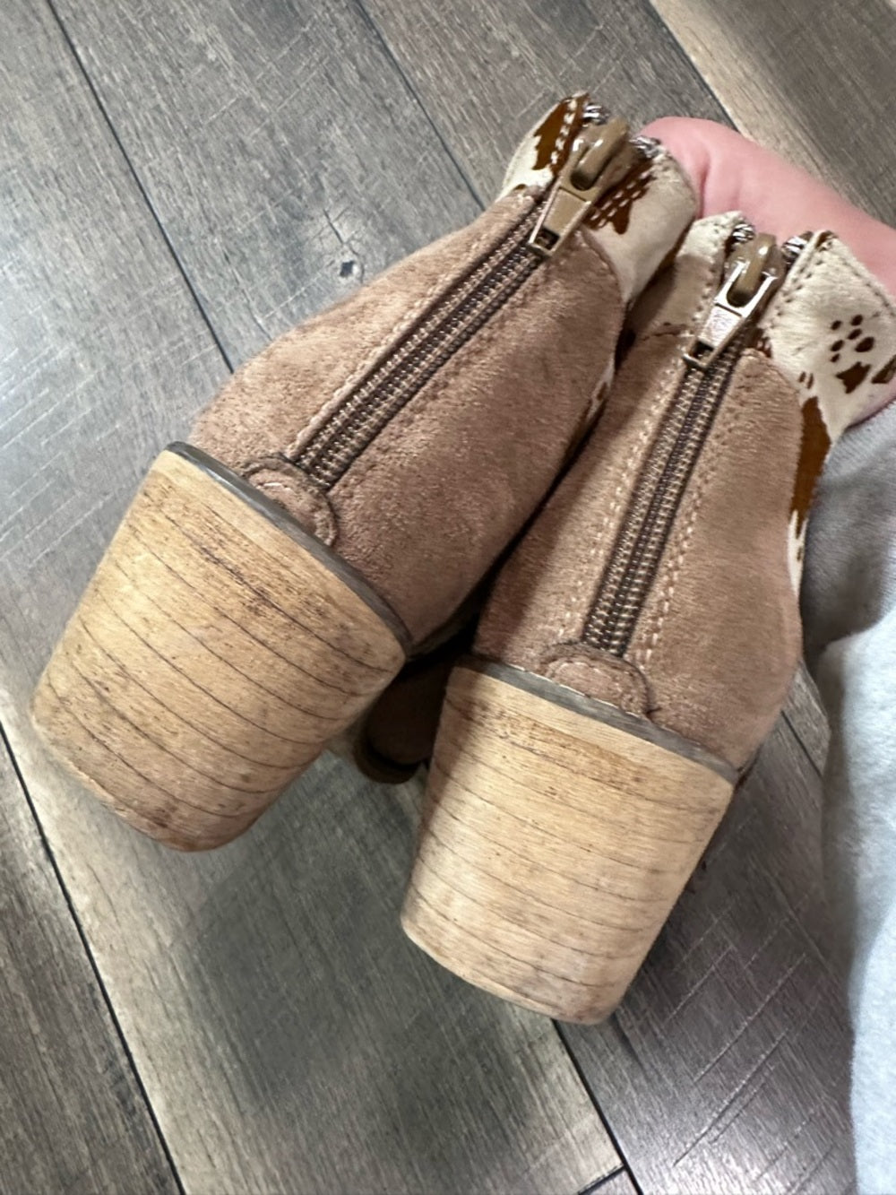 Pierre Dumas Cow Print Ankle Booties