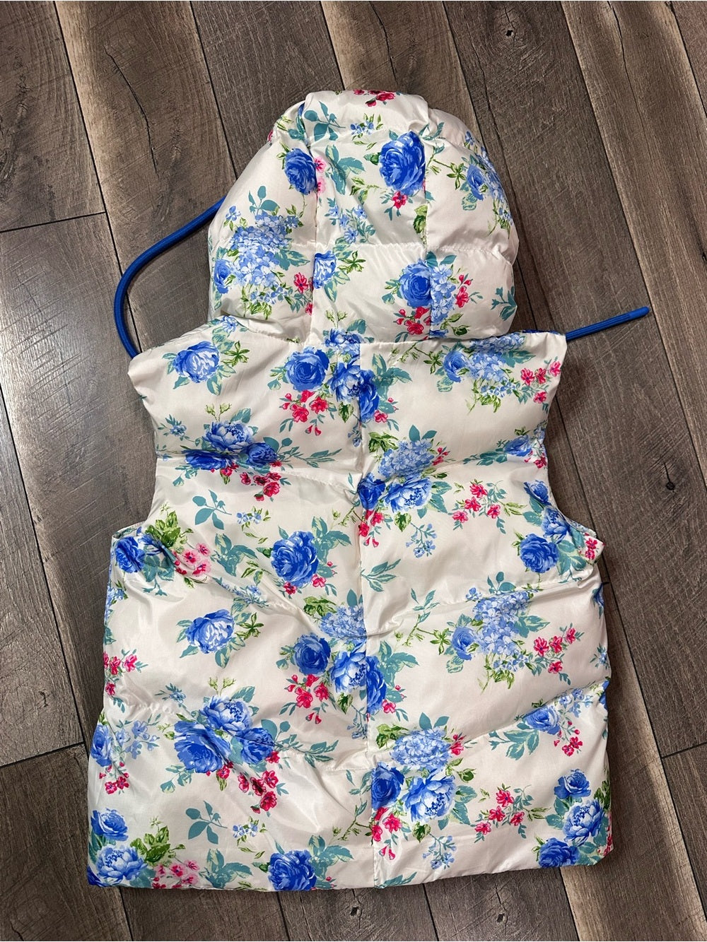 31:25 Floral Puffer Hooded Vest