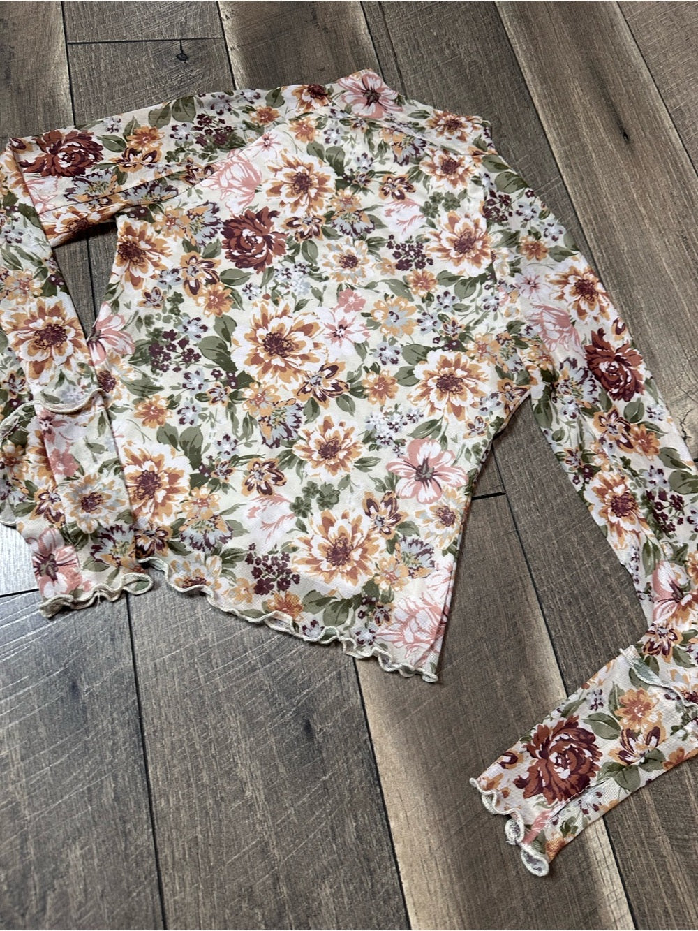 Promesa Mesh Floral Long Sleeve