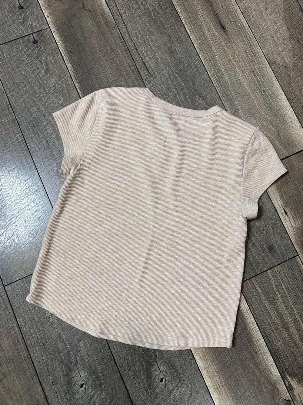 American Eagle Waffleknit Short Sleeve Top