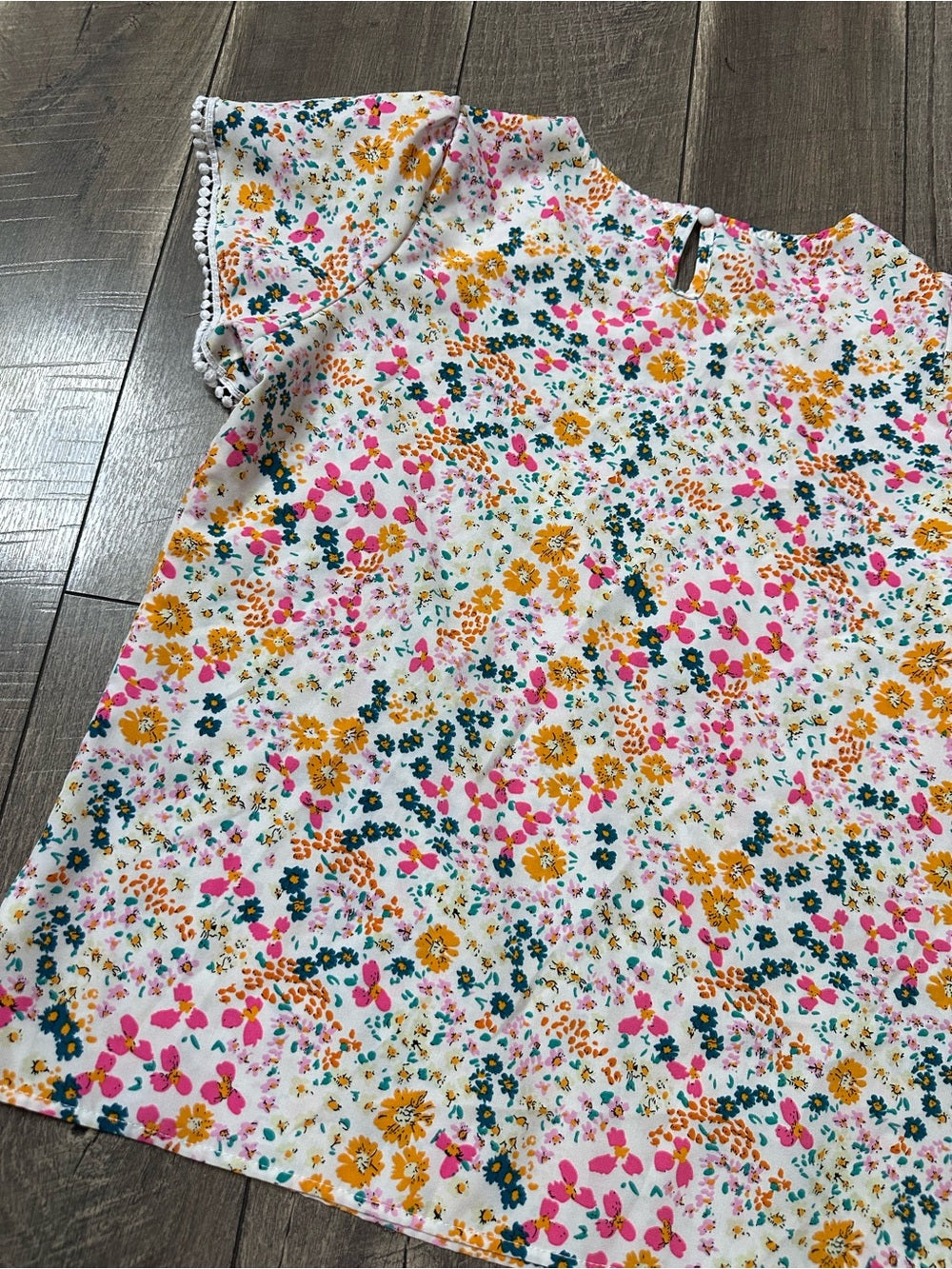 Unbranded Floral Short Sleeve Top