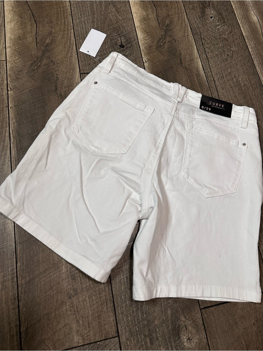 Curve Appeal White Denim Soft Stretch Shorts