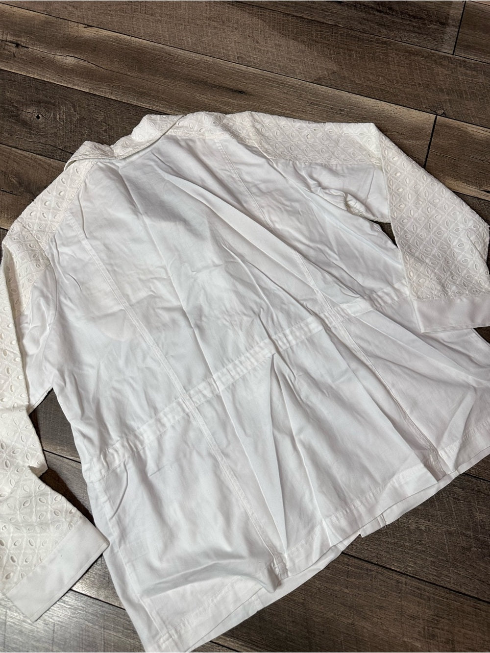 Christopher & Banks Button Down White Jacket