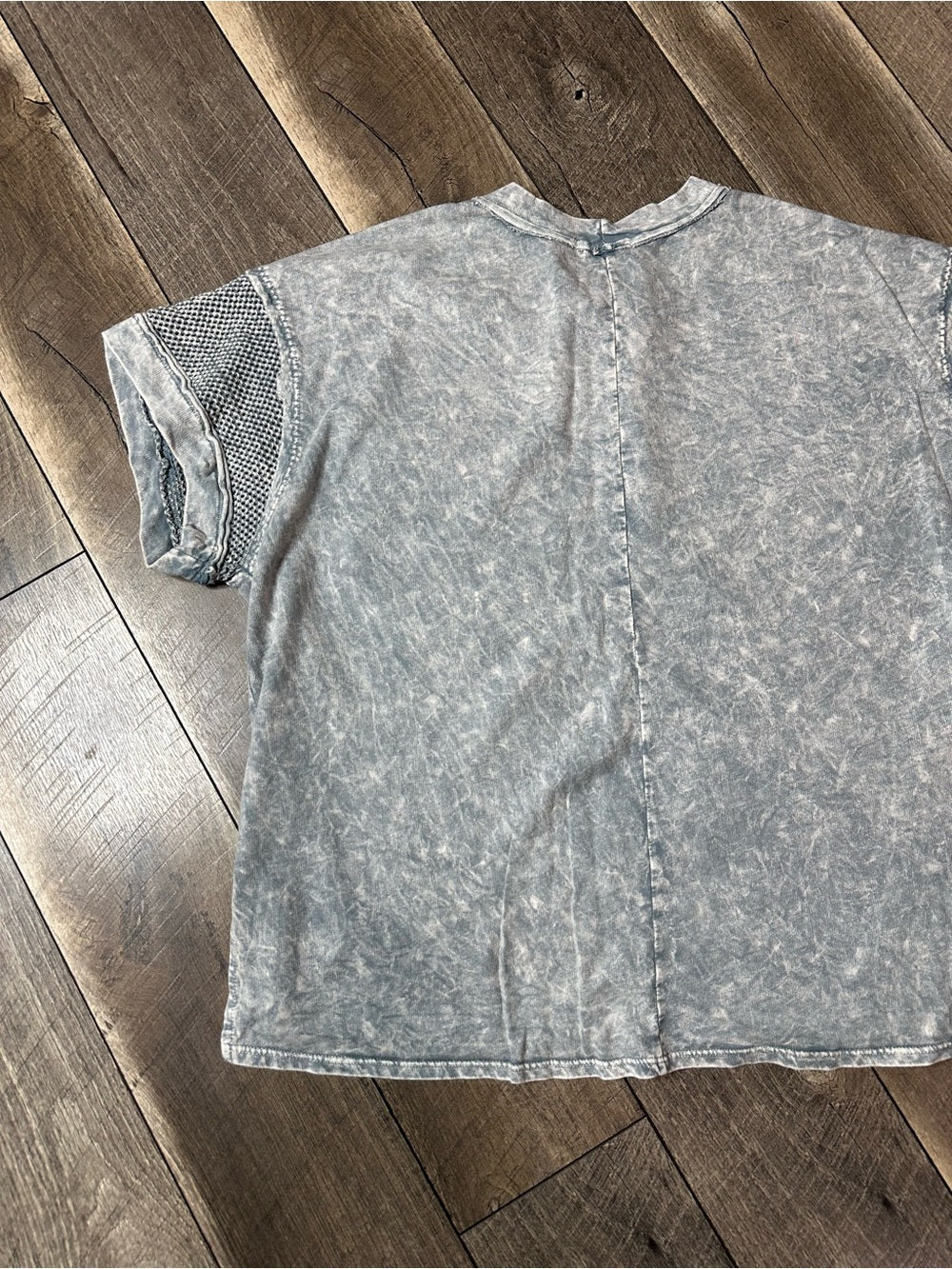 J. Her Stonewash Short Sleeve Top (new without tags)