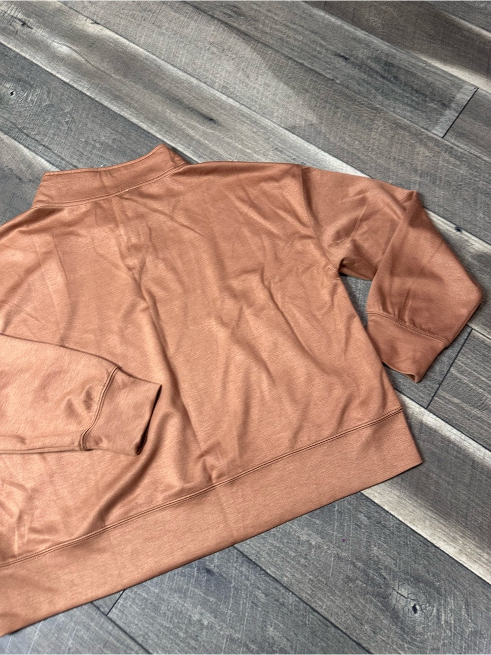 White Birch Rust Button Neck Pullover (new without tags)