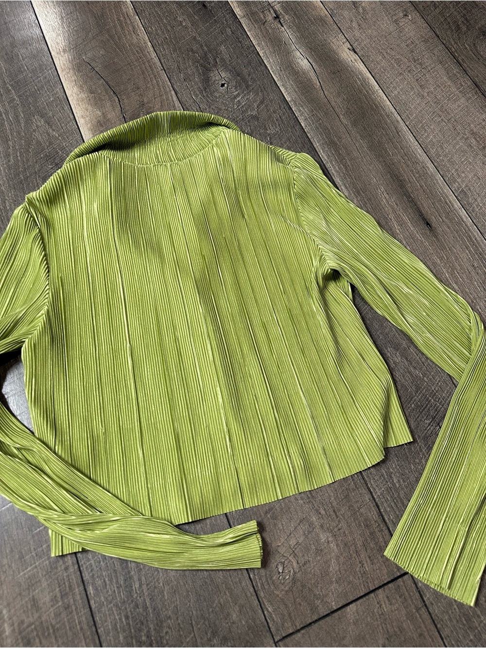 Easel Collared Button Front Long Sleeve Blouse