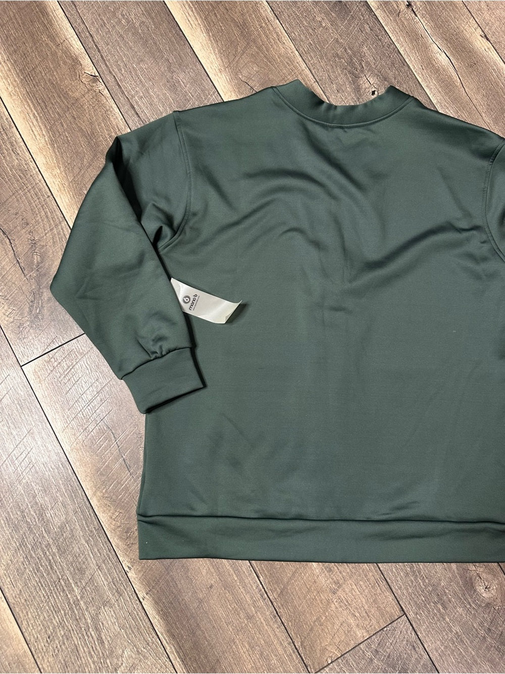 Mono B Pine Green Button Down Sweater
