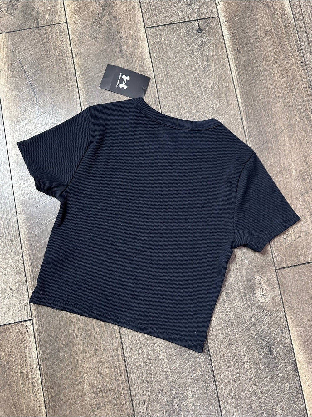 Under Armour Black Ribbed Crop Top