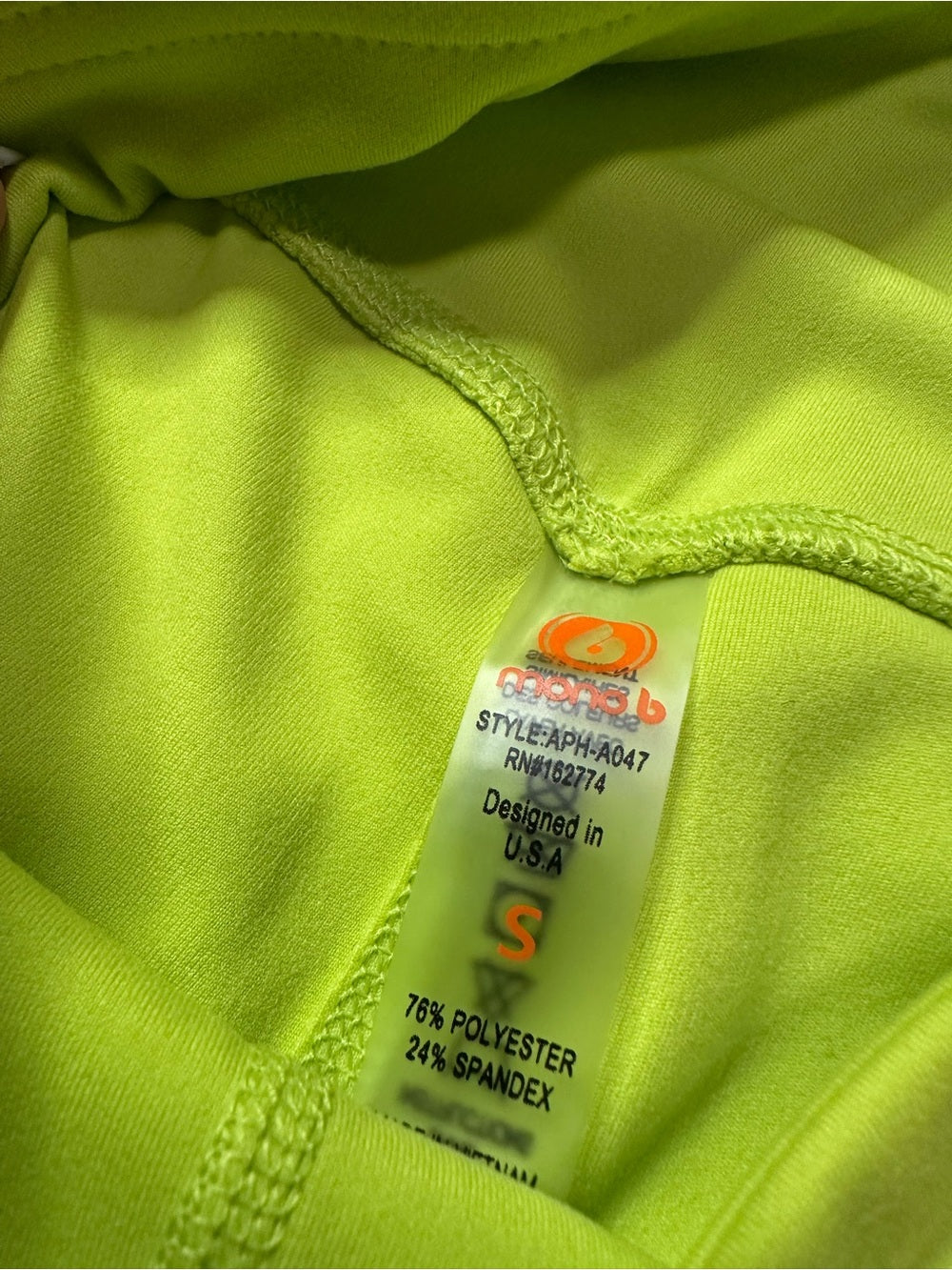 Mono B Lime Biker Shorts