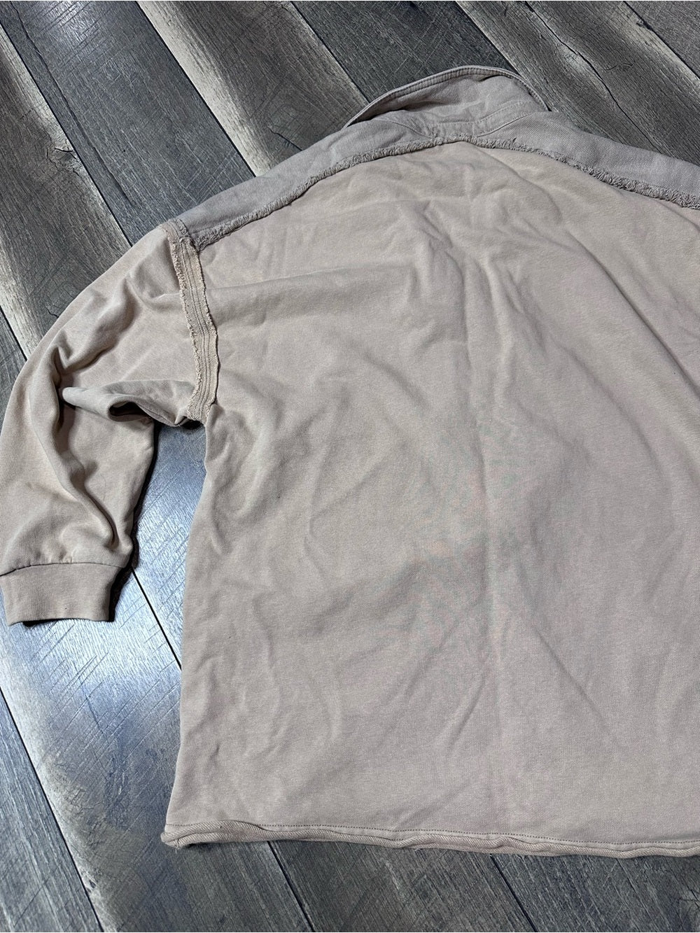 She + Sky Oversized 1/2 Button Down Pullover