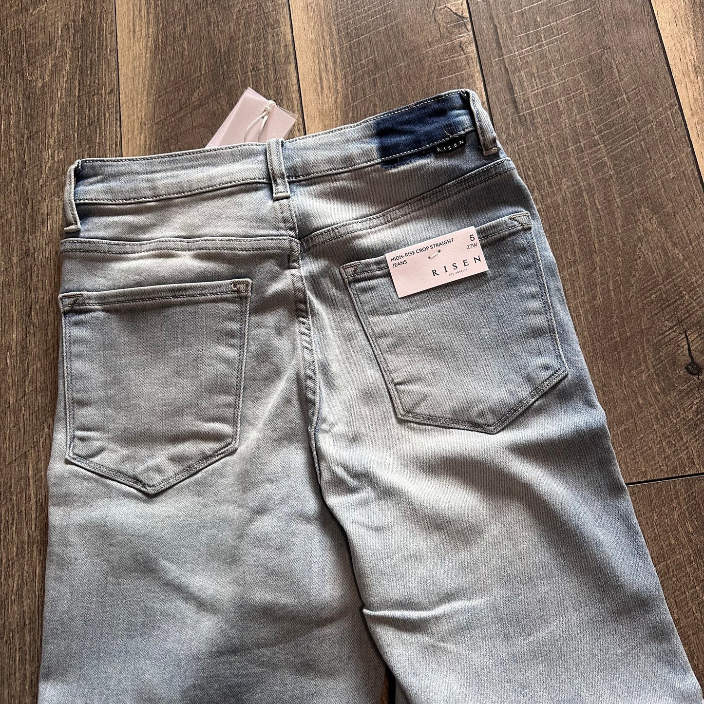 Risen Hi Rise Crop Straight Jeans