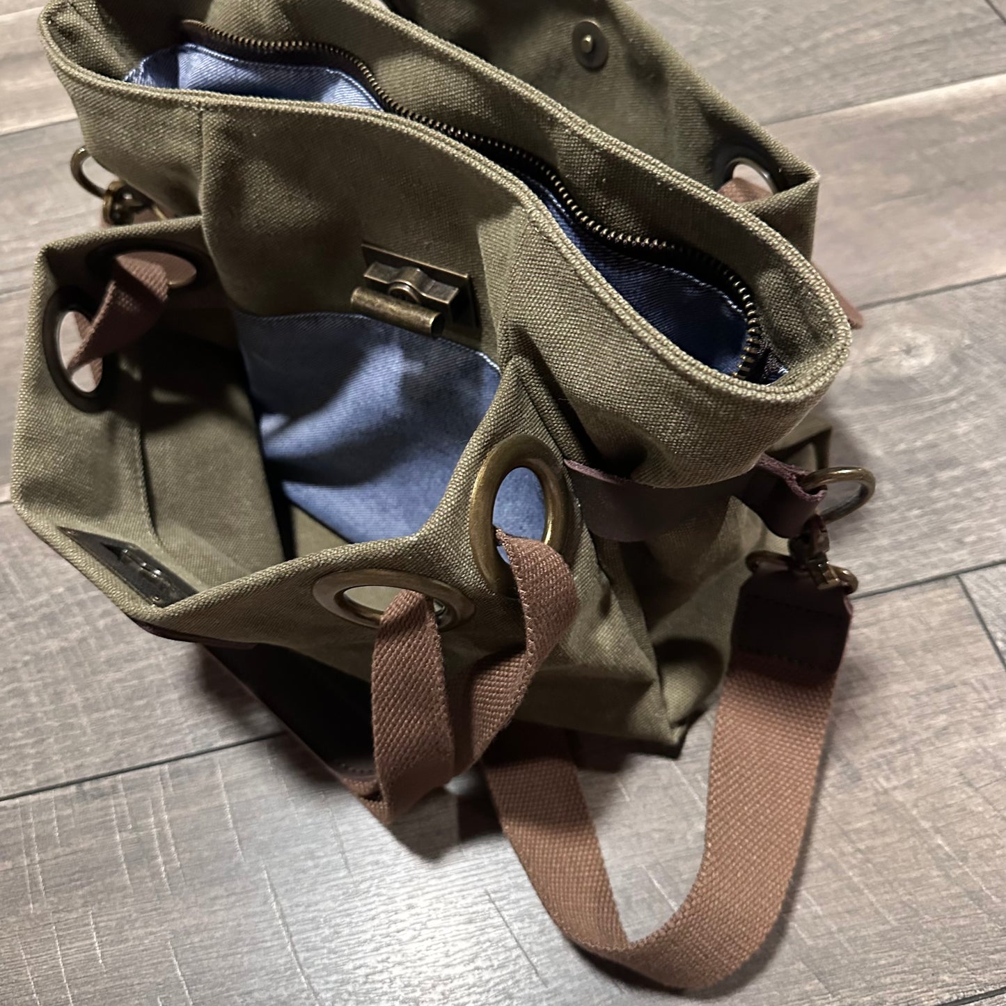 ZEDE Pont Des Arts Canvas Crossbody Bag