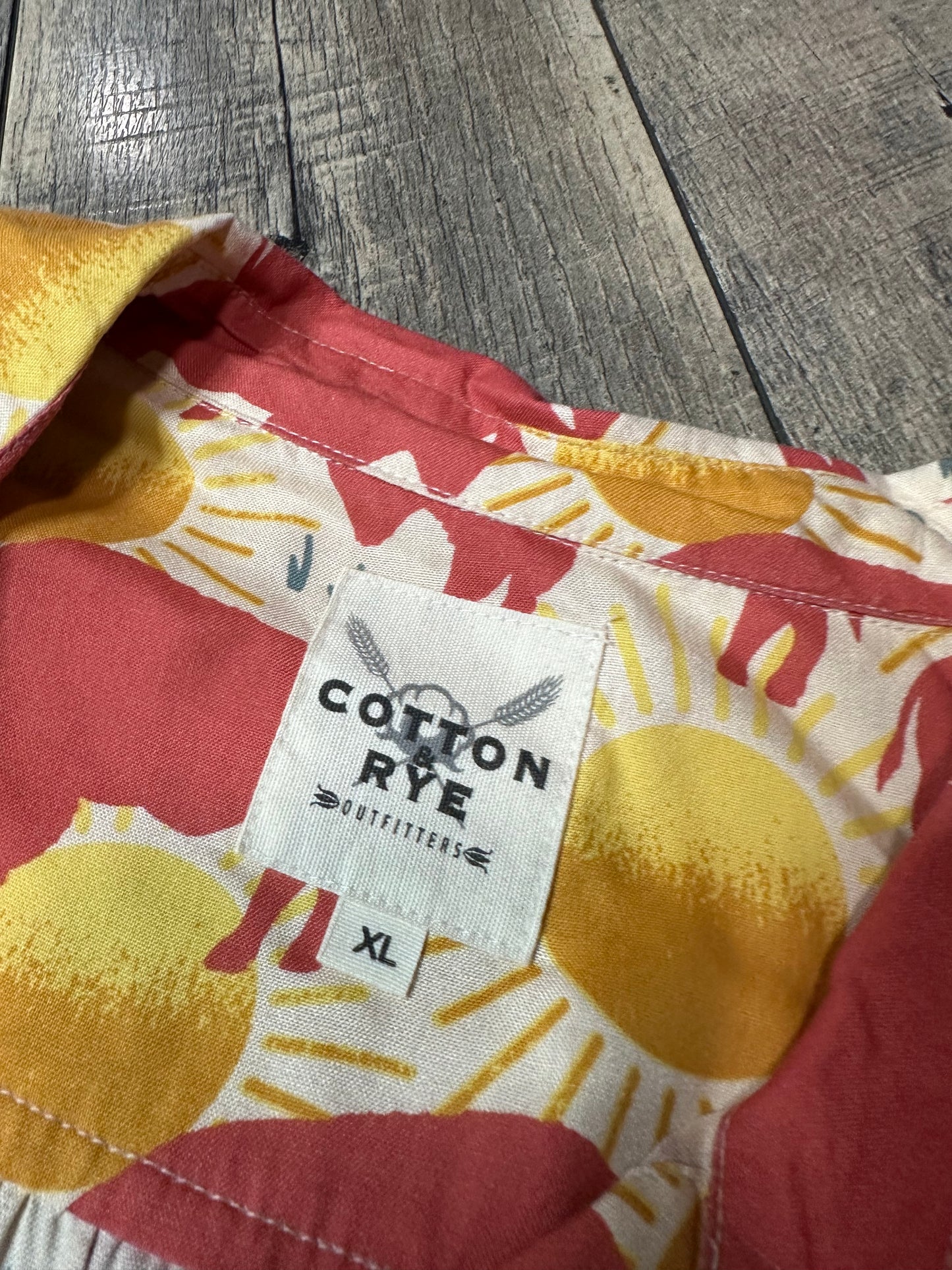 Cotton Rye Button Down Bison Top