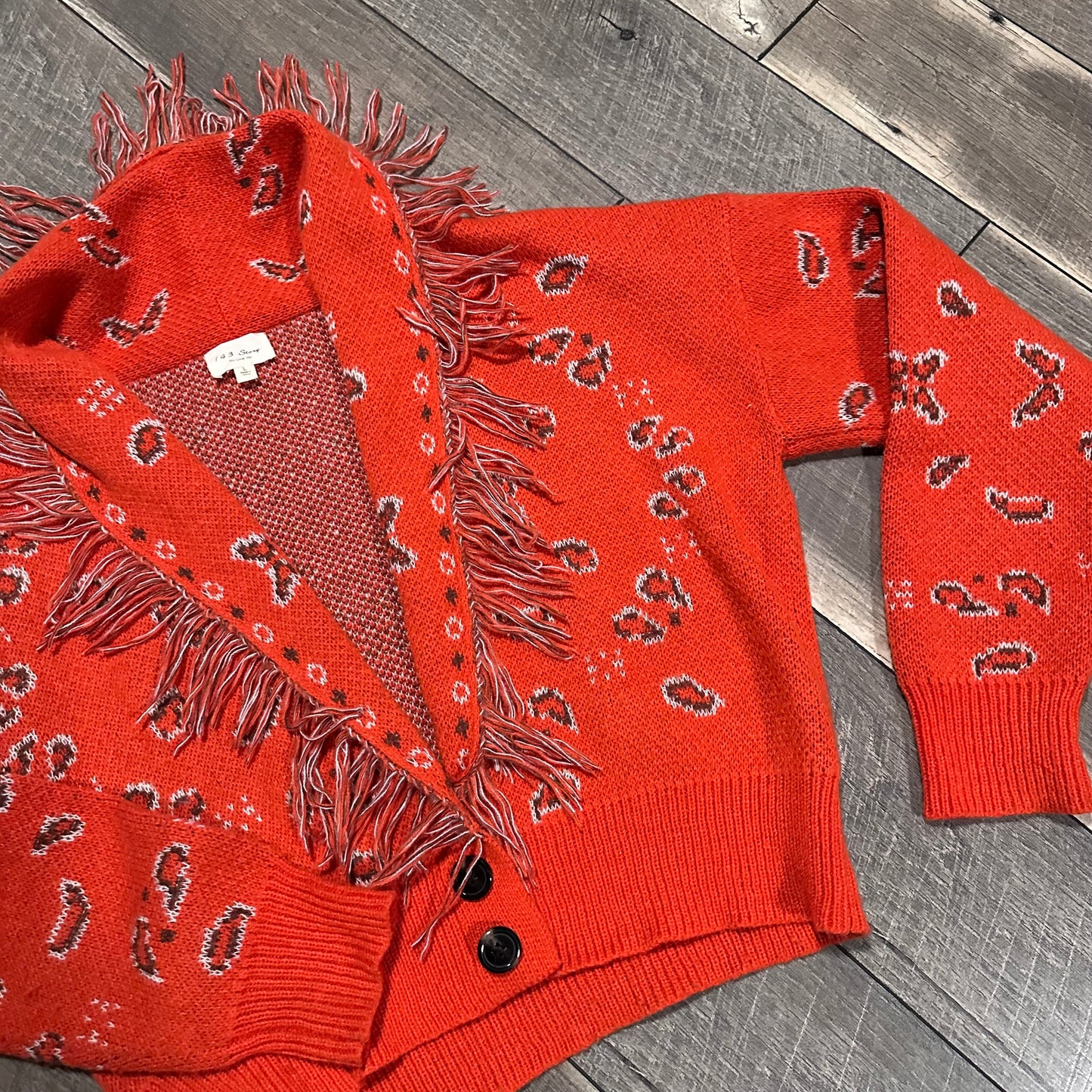 143 Story Western Fringe Detail Sweater