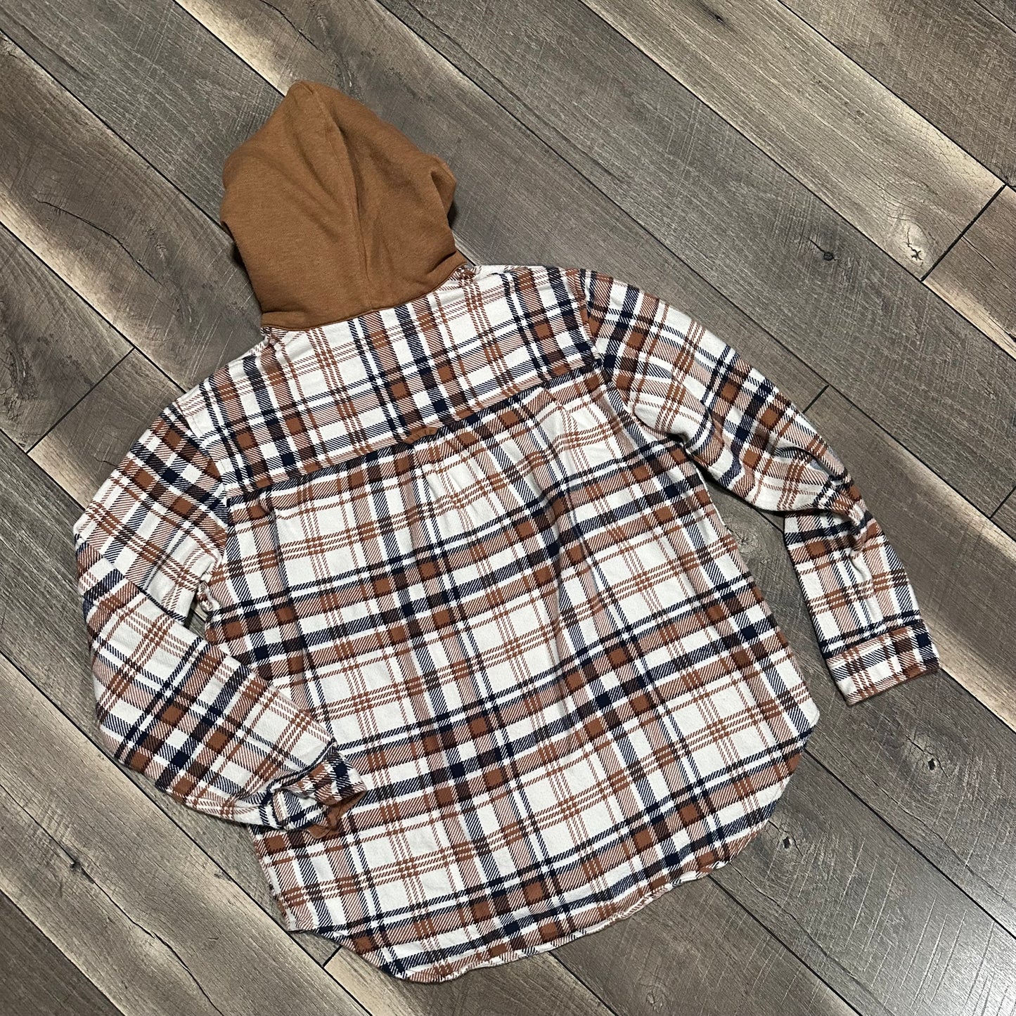 American Eagle Oversized Hooded Button Down