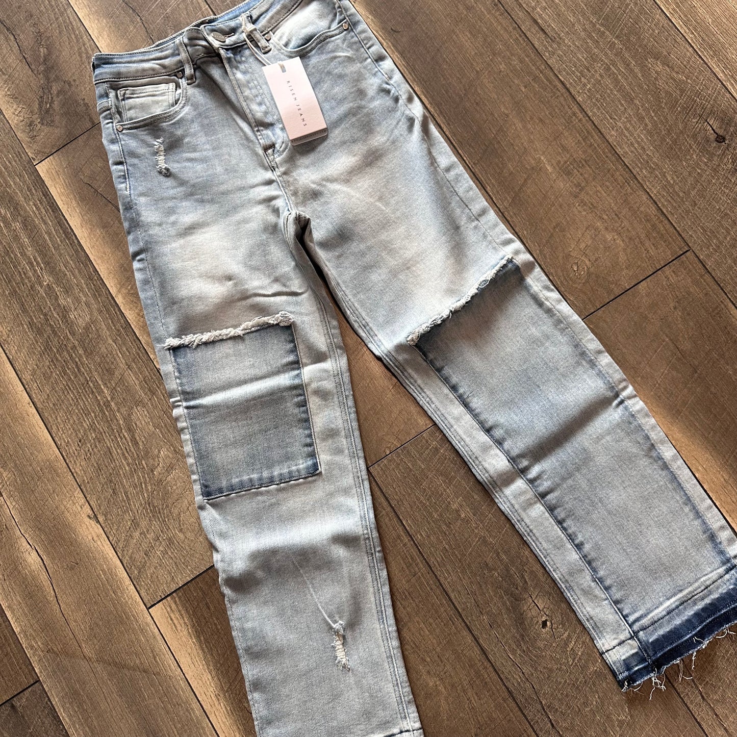 Risen Hi Rise Crop Straight Jeans