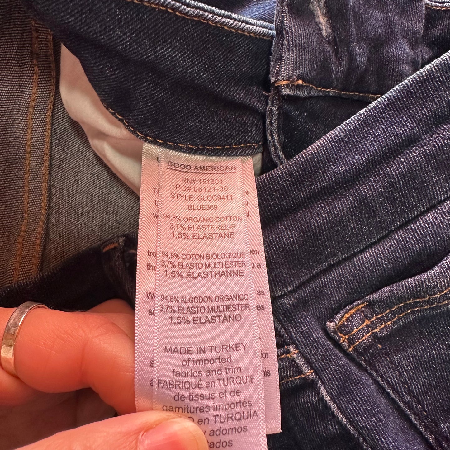 Good American Crossover Waist Skinny Jeans