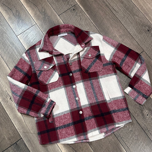 Miss Sparkling Plaid Shacket