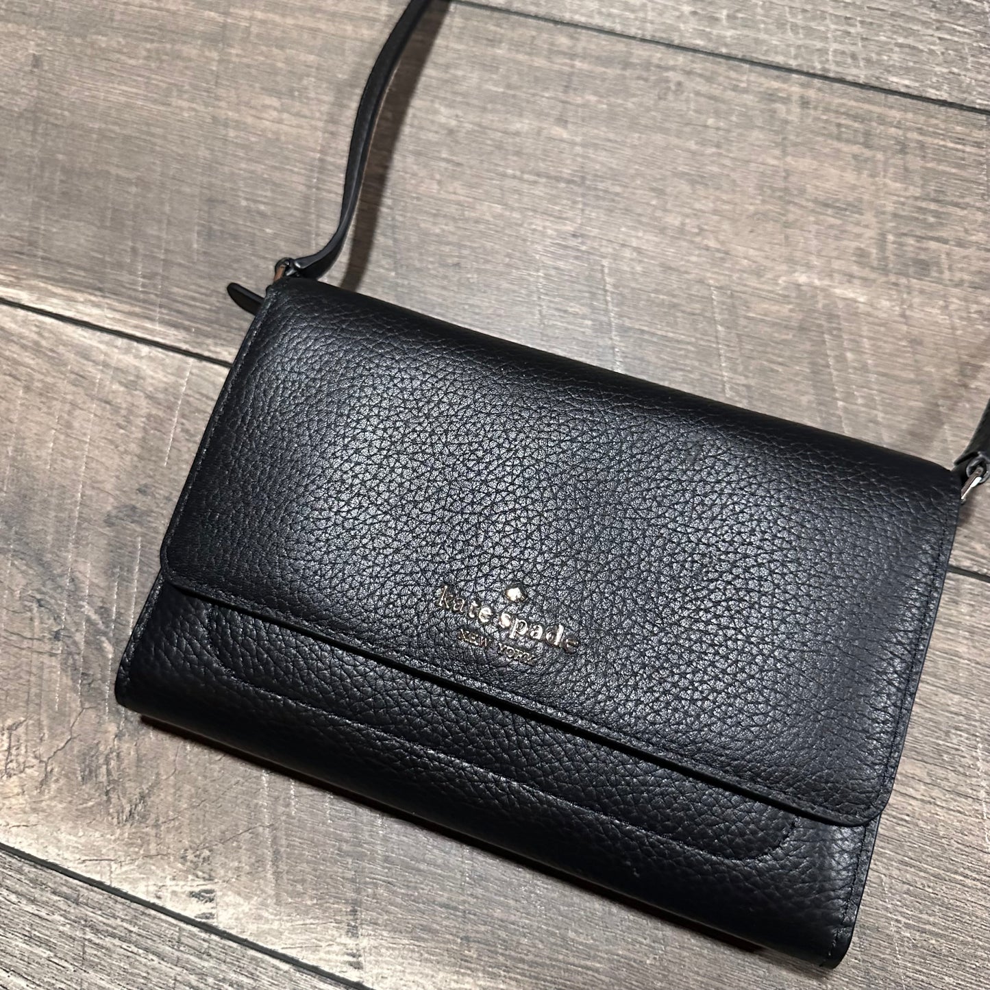 Kate Spade Pebble Leather Wallet Crossbody