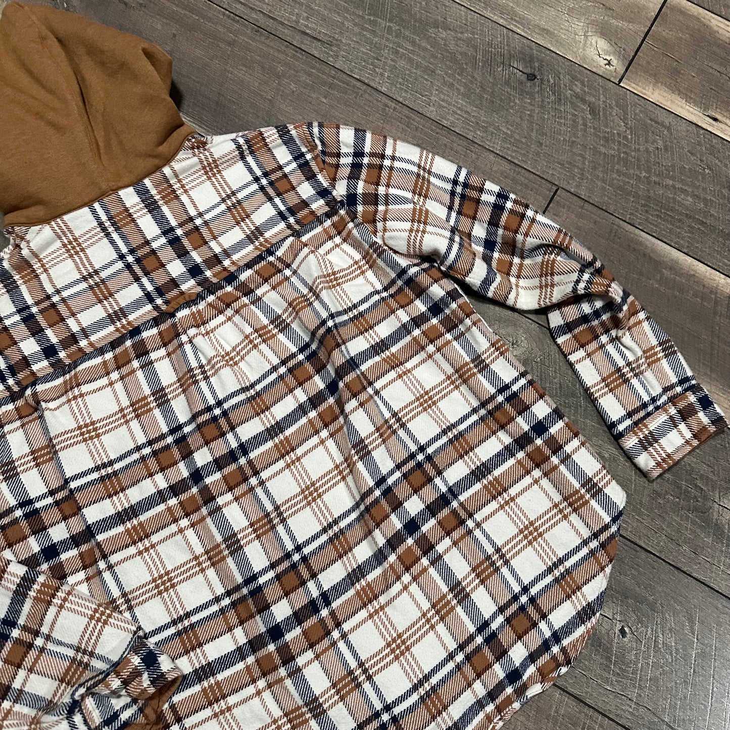 American Eagle Oversized Hooded Button Down