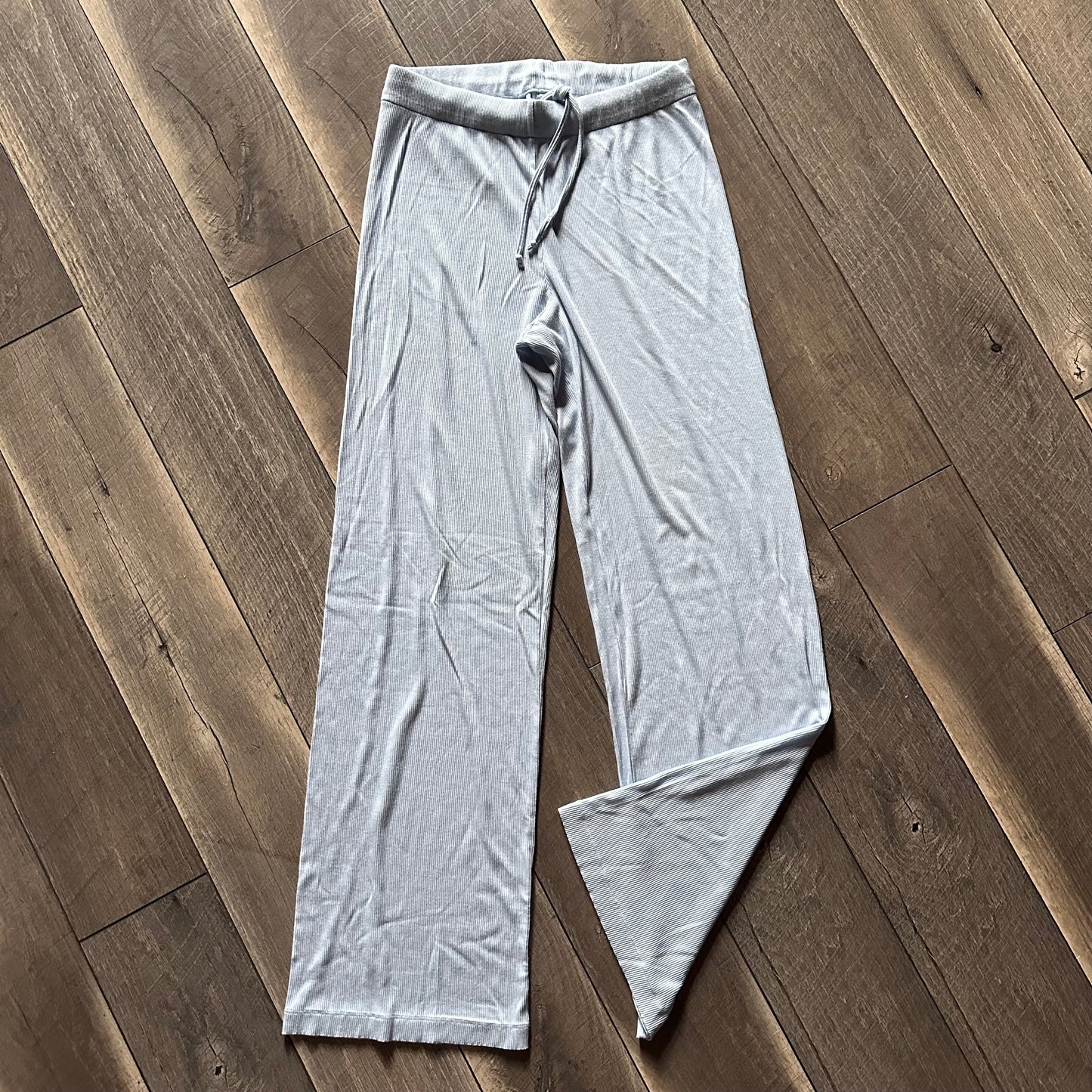 Skims Sky Blue Ribbed Pajama Set (like new)