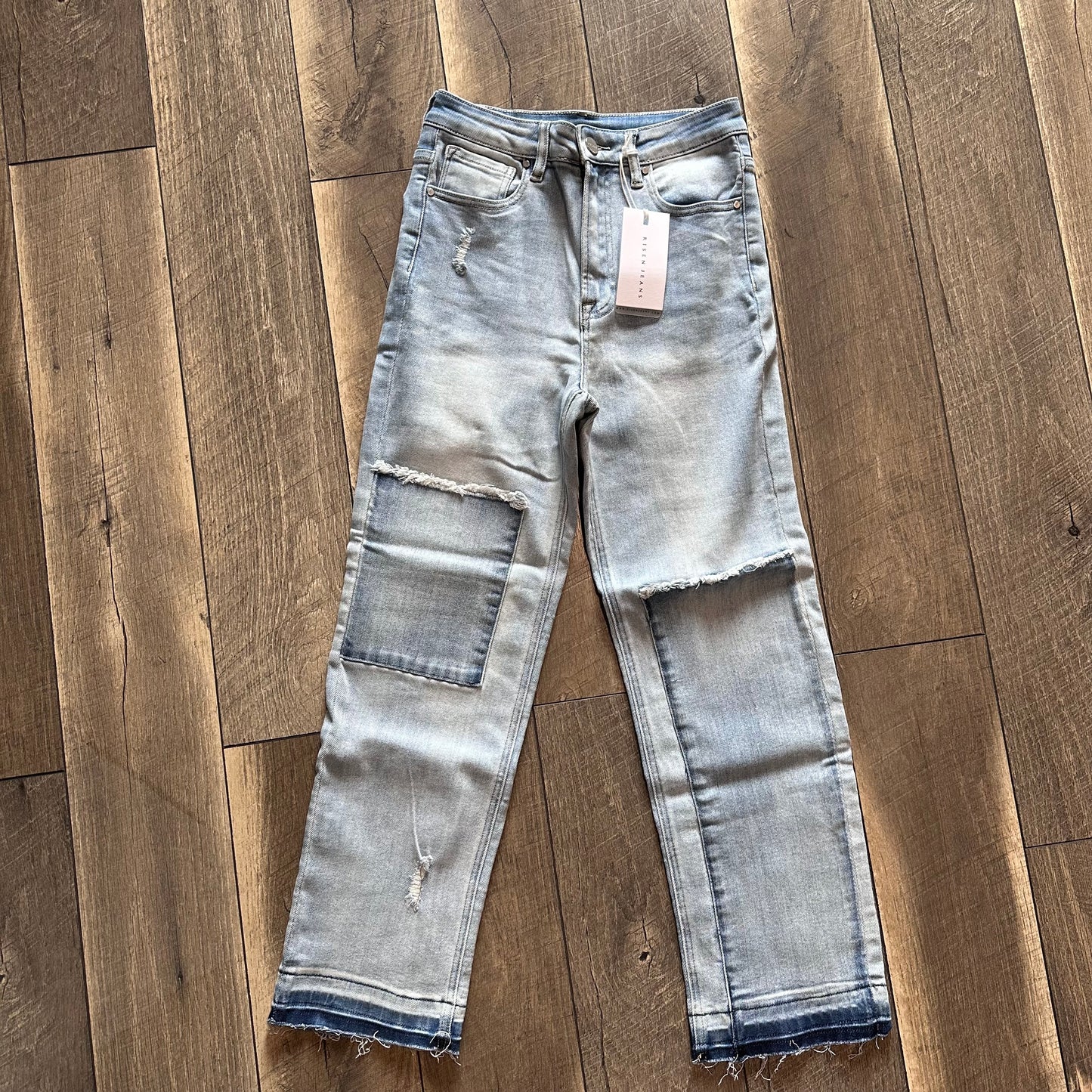 Risen Hi Rise Crop Straight Jeans