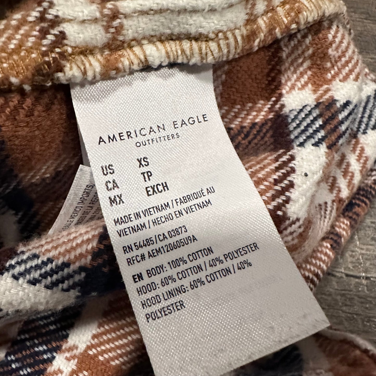 American Eagle Oversized Hooded Button Down
